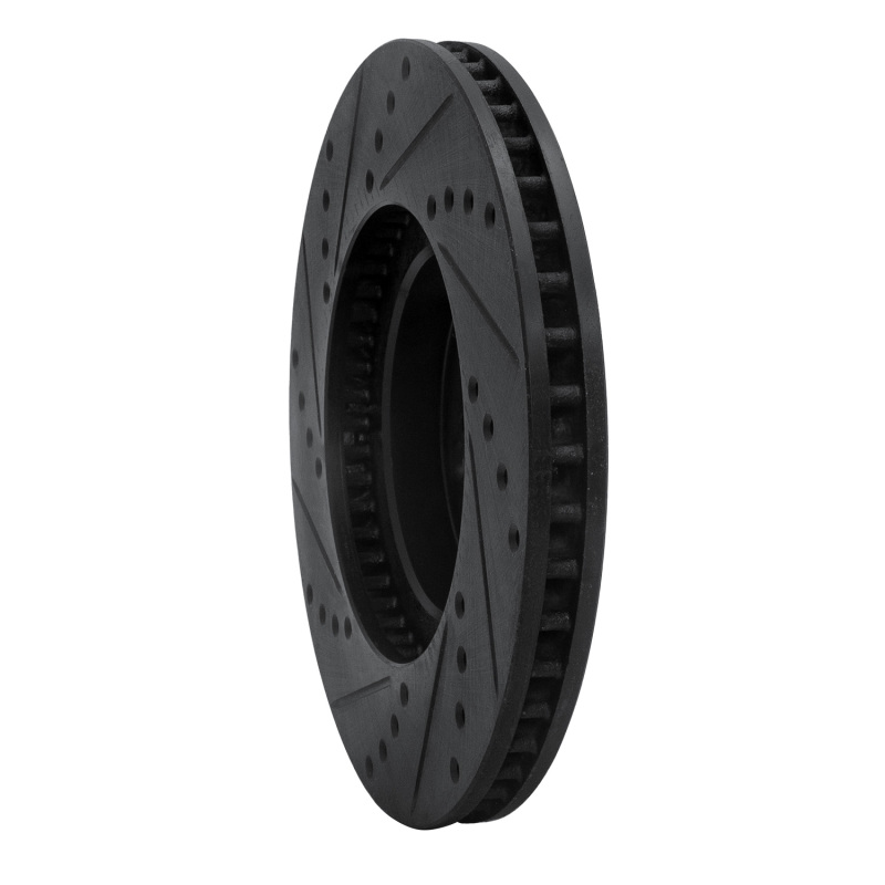 Pontiac Vibe Brake Rotor (1) - Front Right - R1 Concepts - Drilled & Slotted - Black - `00-`10